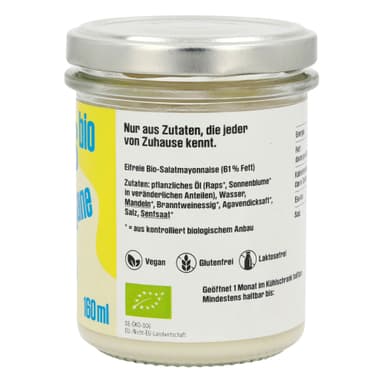 Vegane Mayo 6 x 160 ml Etikett 2